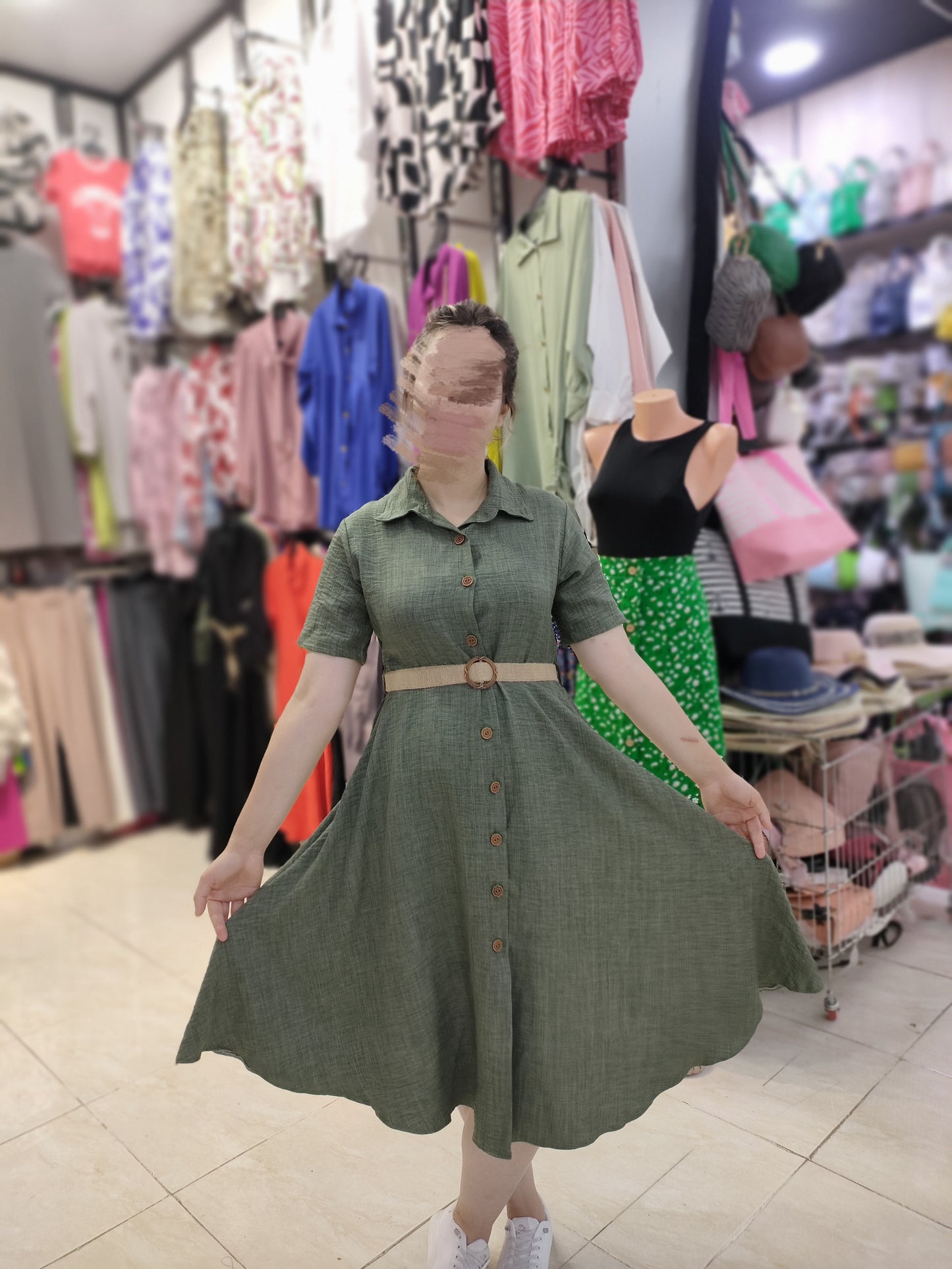 ROBE midi en lin