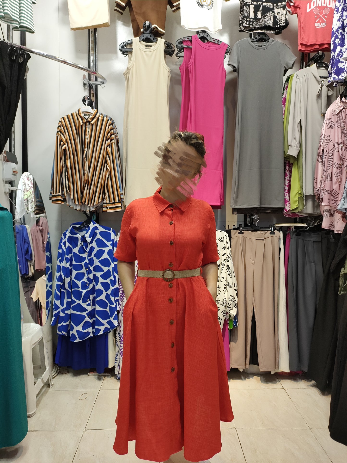 ROBE midi en lin